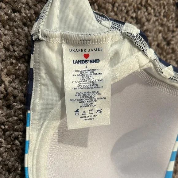 Lands’ End Draper James Gingham Bikini Top sz4 - Picture 3 of 4